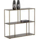 Eiffel Antique Brass Low Bookcase, Medium